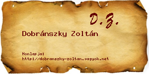 Dobránszky Zoltán névjegykártya