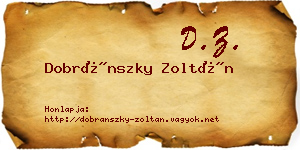 Dobránszky Zoltán névjegykártya