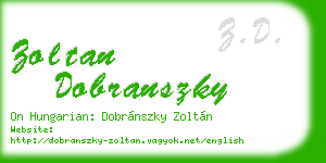zoltan dobranszky business card